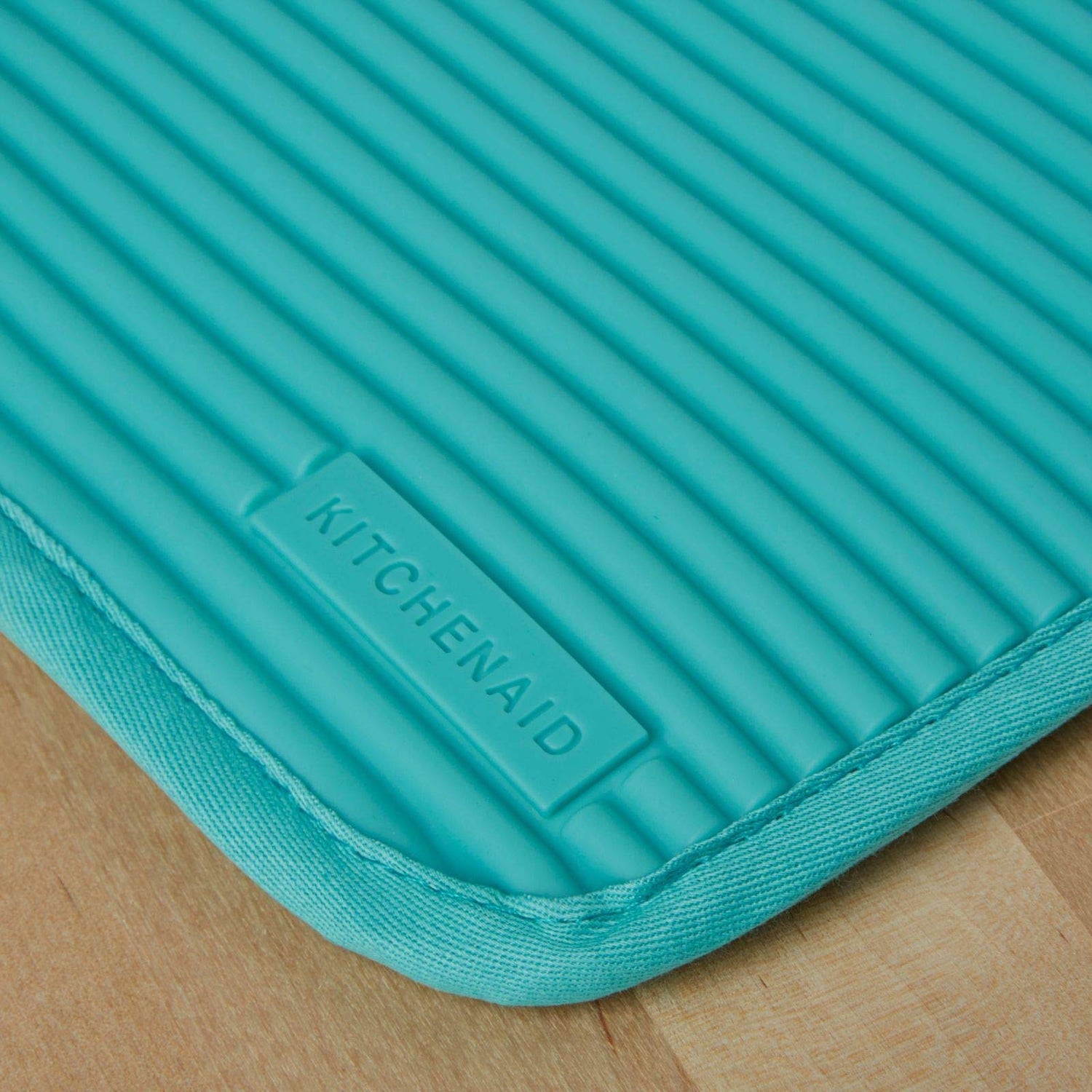 KitchenAid Ribbed Soft Silicone Water Resistant Pot Holder Set, Milkshake , 2 Piece Set, 7&quot;x9&quot;