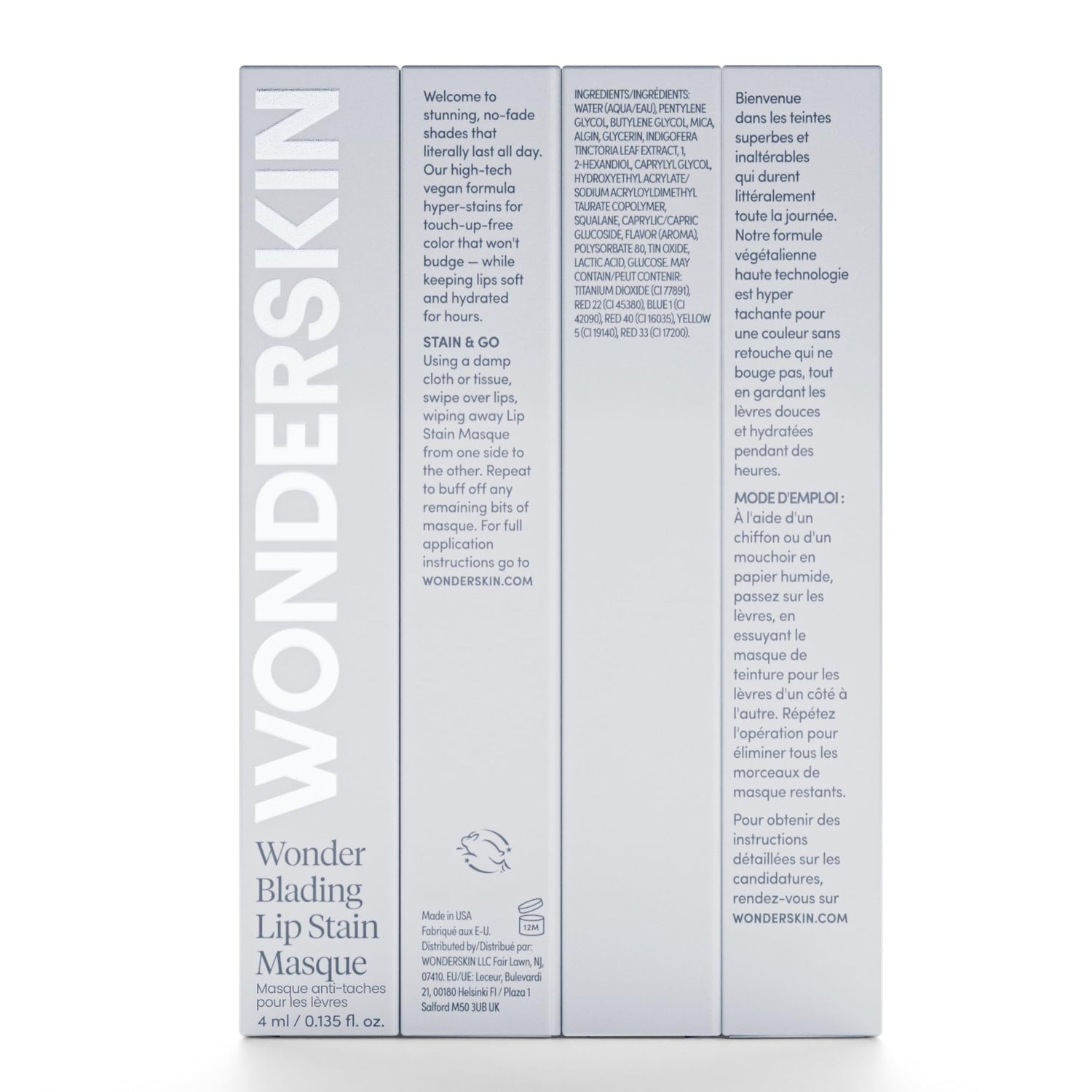 Wonderskin Wonder Blading Lip Stain Masque, Waterproof Nude Lip Stain, Long Lasting Lip Makeup, Transfer Proof Lip TInt, Pink Lip Makeup (XOXO Masque)
