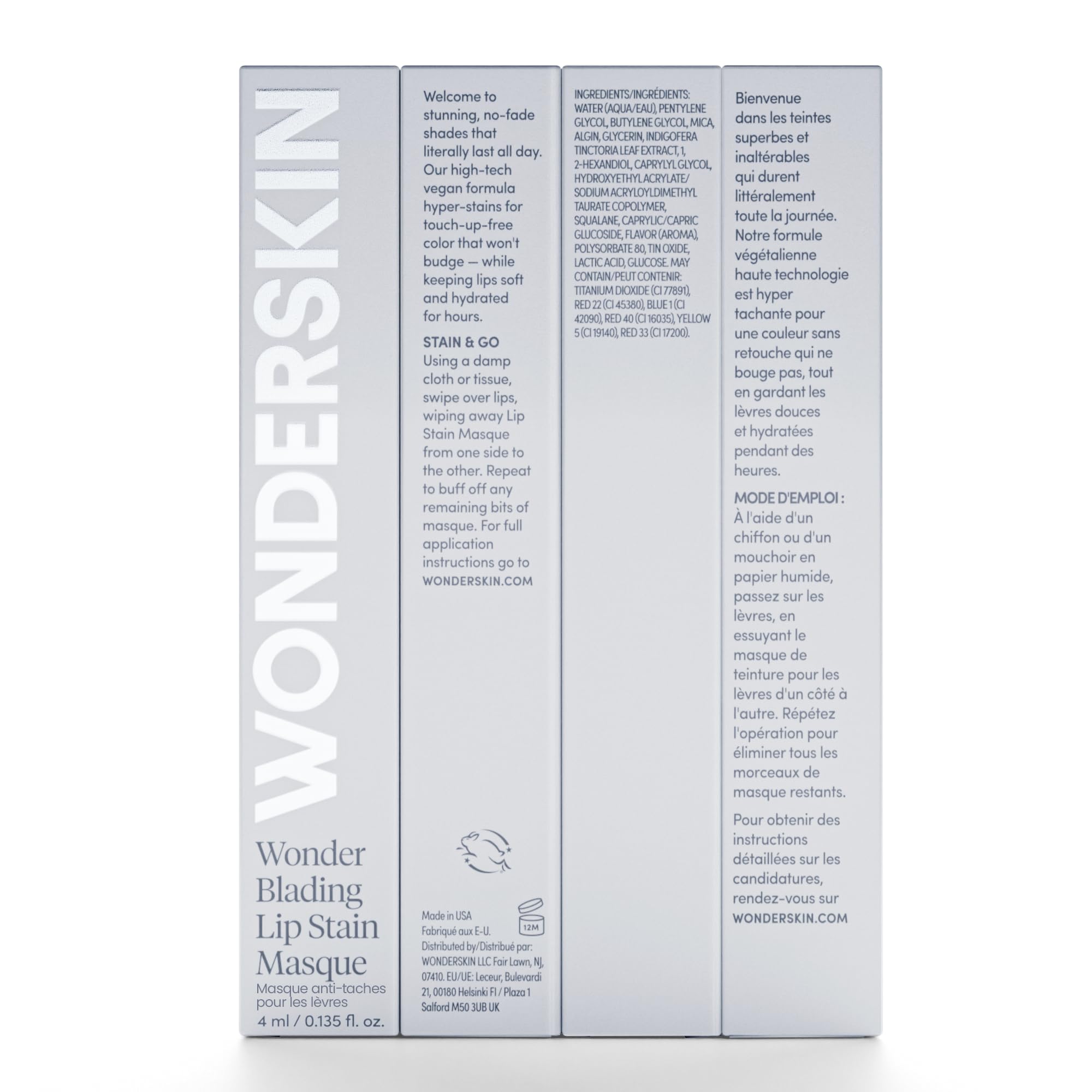 Wonderskin Wonder Blading Lip Stain Masque, Waterproof Nude Lip Stain, Long Lasting Lip Makeup, Transfer Proof Lip TInt, Pink Lip Makeup (XOXO Masque)