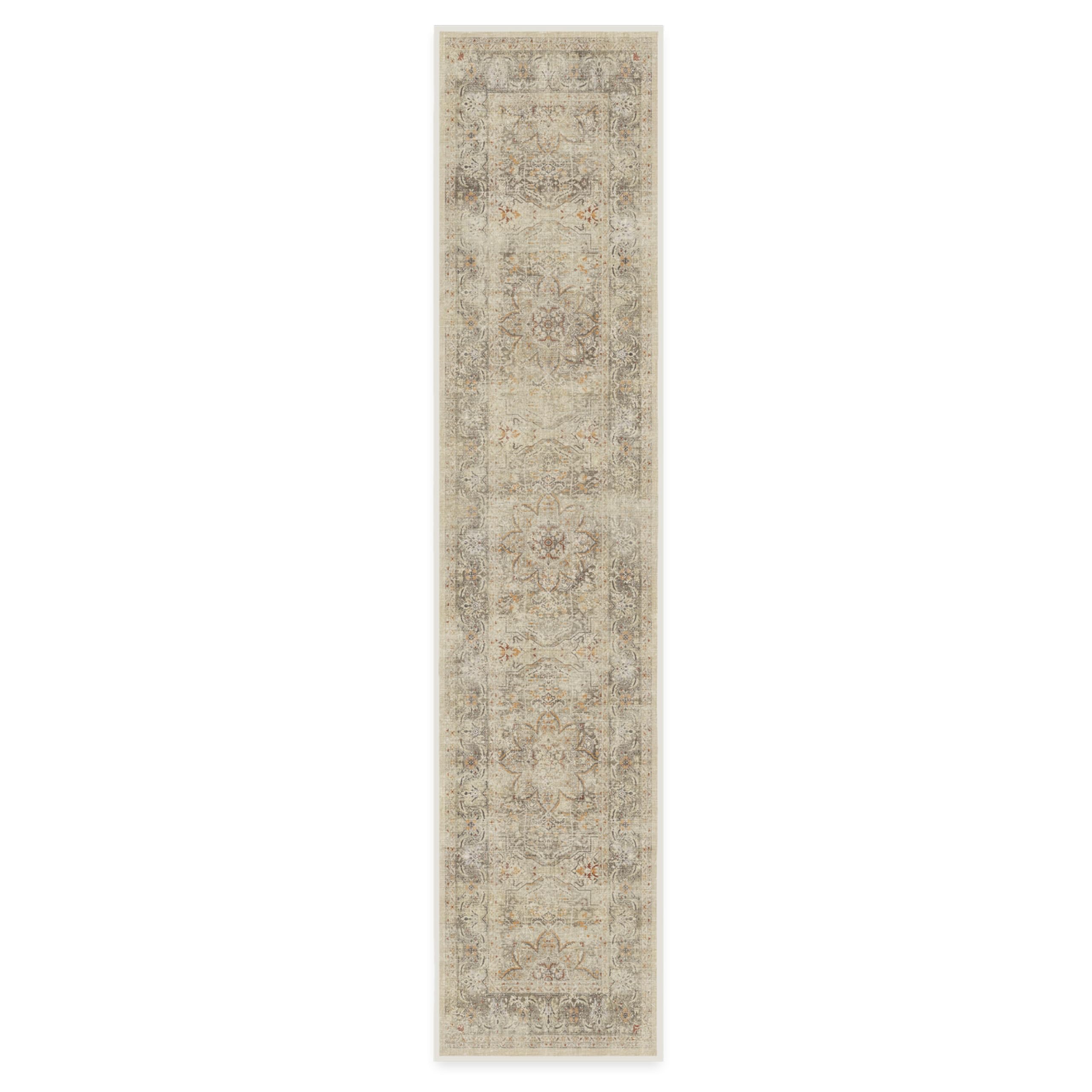 RUGGABLE – Sarrah Blue Quartz – Machine Washable Runner Rug – Pet &amp; Child Friendly – Stain &amp; Water Resistant – Non-Slip – 2.5&