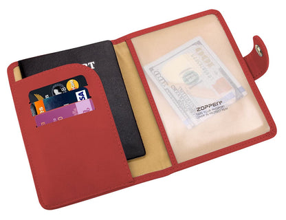Zoppen RFID Blocking Travel Passport Holder Cadanian Passport Cover Slim Id Card Case (