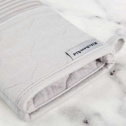 KITCHENAID Quilted Cotton Terry Cloth Oven Mitt, Pot Holder, Kitchen Towel 4-Pack Set, Heat Resistant, Silicone Grip, Gift Set, Milkshake, 16&quot;x26&quot;, 7&quot;x13&quot; &amp; 7&quot;x10&quot;
