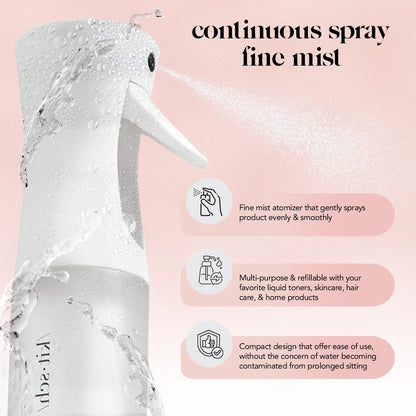 Kitsch Spray Bottle for Hair - Continuous Water Mister with Ultra Fine Mist for Hairstyling, Barbers, Salons, Cleaning, Plants, Versatile Spray Bottles - Made from Recycled Plastic - Terracotta, 5 oz