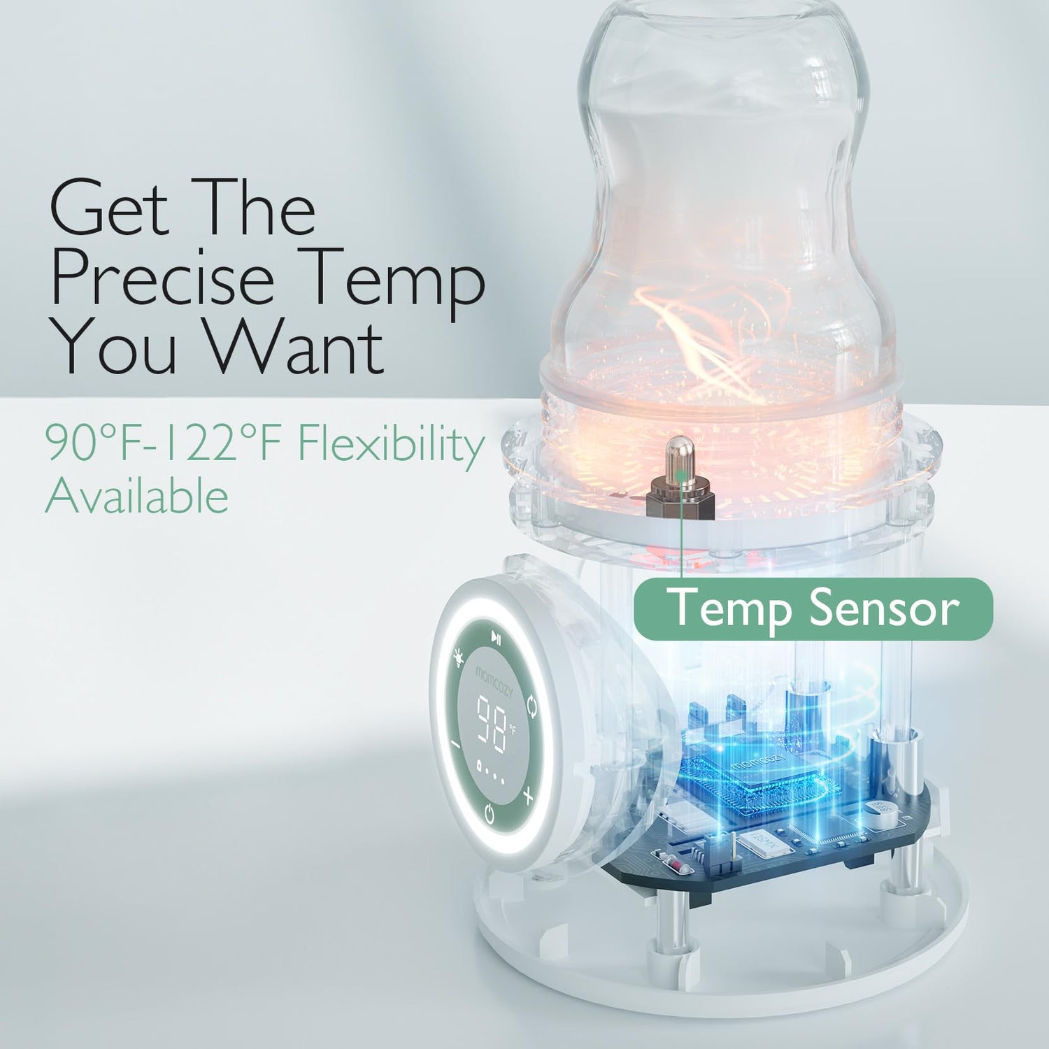 Momcozy Portable Bottle Warmer for Travel, Double Leak-Proof Travel Bottle Warmer with Fast Heating, Safety Material Baby Bottle Warmer for Dr. Brown, Philips Avent, Medela, Tommee Tippee, Comotomo