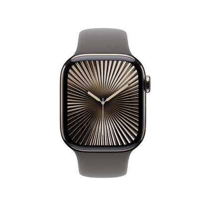 Apple Watch Series 10 [GPS 46mm] Smartwatch with Jet Black Aluminium Case with Black Sport Band. Fitness Tracker, ECG App, Always-On Retina Display, Water-Resistant
