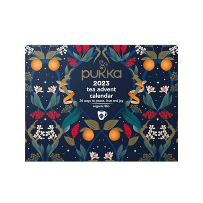 Pukka | Advent Calendar 2024 Organic Tea | Selection of 24 Delightful Black/Green Teas and Infusions | Christmas Gift Idea for Men and Women 100% Organic