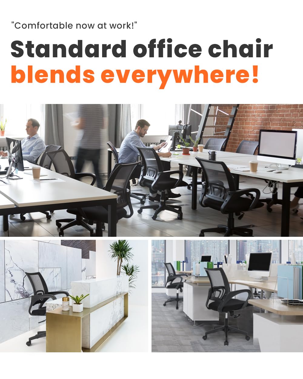 NEO CHAIR Office Chair Computer Desk Chair Gaming Ergonomic Mid Back Cushion Lumbar Support with Comfy Mesh Adjustable Swivel Rolling Home (Beige)