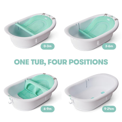 Frida Baby 4-in-1 Grow-with-Me Baby Bathtub, Baby Tub for Newborns to Toddler with Removable Bath Seat &amp; Backrest for Bath Support in Tub