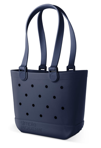 Simple Modern Beach Bag Rubber Tote | Waterproof Medium Tote Bag with Zipper Pocket for Pool, Groceries, Sports | Gifts For Women | Getaway Bag Collection | Almond Birch