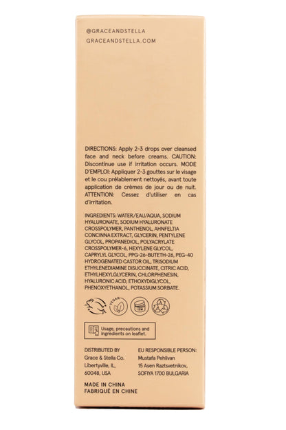 grace &amp; stella Award Winning Hyaluronic Acid Serum (50ml/1.7 fl oz) Hyaluronic Acid Serum for Face