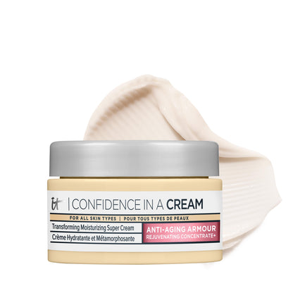 IT Cosmetics Confidence in a Cream Anti Aging Face Moisturizer – Visibly Reduces Fine Lines, Wrinkles &amp; Signs of Aging Skin in 2 Weeks, 48HR Hydration with Hyaluronic Acid, Niacinamide