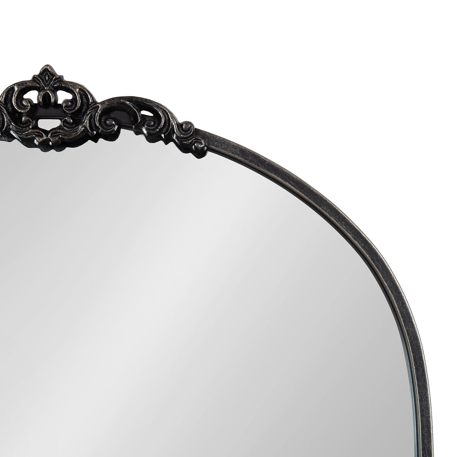 Kate and Laurel Myrcelle Traditional Arched Mirror, 25 x 33, Gold, Decorative Large Arch Mirror with Ornate Garland Detailing Along The Crown and Edges of The Frame