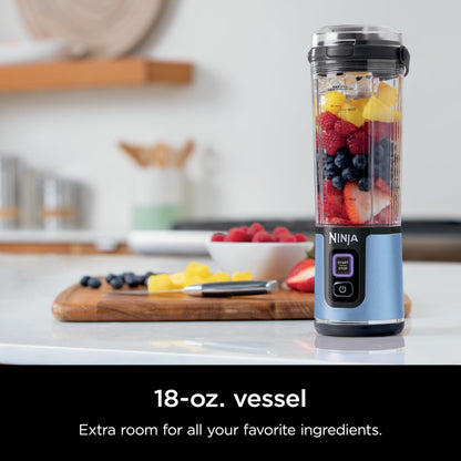 Ninja Blast Portable Blender, Cordless, 18oz. Vessel, Personal Blender For-Shakes and Smoothies, BPA Free, Leakproof-Lid and Sip Spout, USB-C Rechargeable, Dishwasher Safe Parts, Tinted Pink, BC151PK