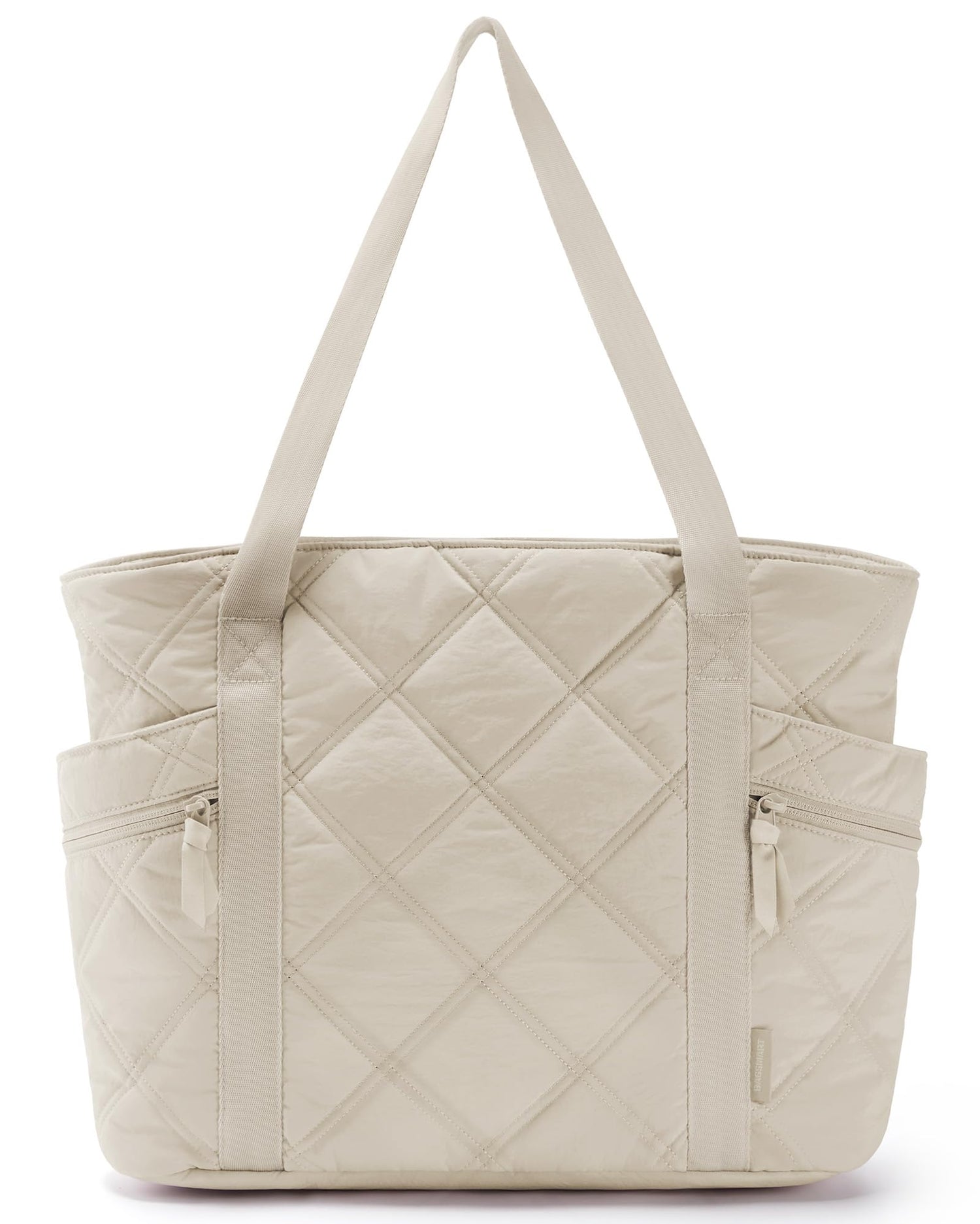 BAGSMART Tote Bag for Women, Puffer Tote Bags with Zipper, Travel Essentials Quilted Nurse Bag Carry On Bag Gifts for Women