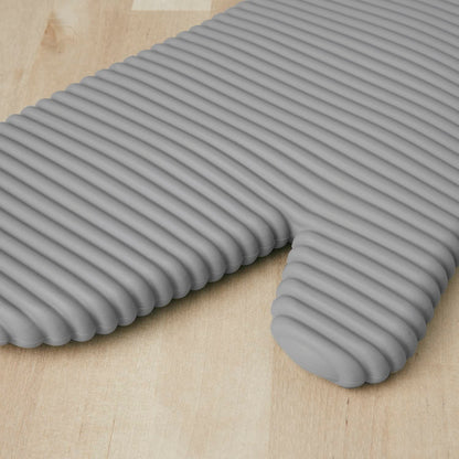 KitchenAid Ribbed Soft Silicone Oven Mitt Set, 7&quot;x13&quot;, Milkshake 2 Count