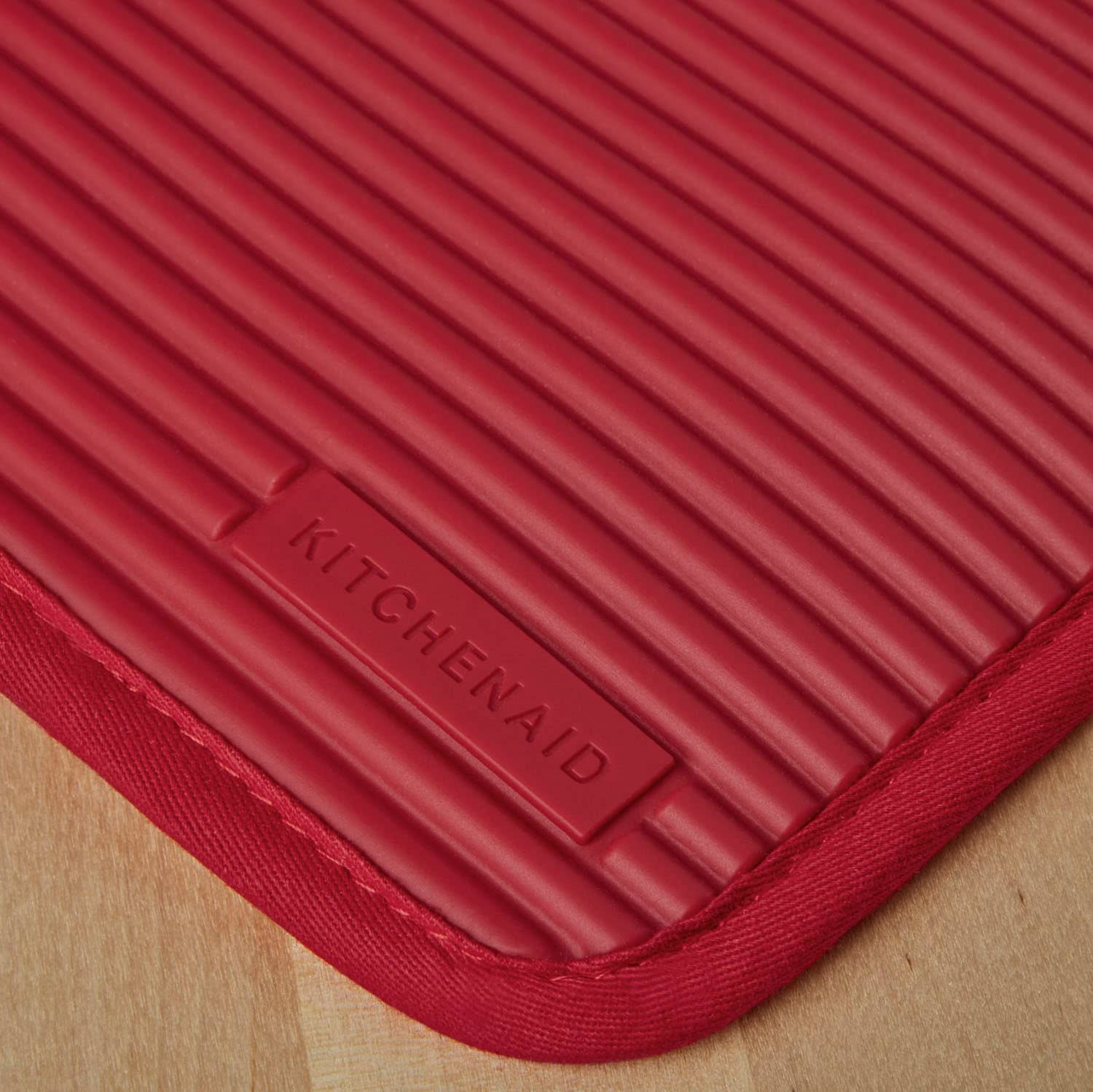 KitchenAid Ribbed Soft Silicone Water Resistant Pot Holder Set, Milkshake , 2 Piece Set, 7&quot;x9&quot;