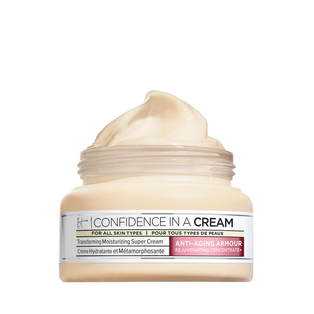 IT Cosmetics Confidence in a Cream Anti Aging Face Moisturizer – Visibly Reduces Fine Lines, Wrinkles &amp; Signs of Aging Skin in 2 Weeks, 48HR Hydration with Hyaluronic Acid, Niacinamide