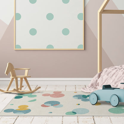 RUGGABLE Disney Classic Minnie Mouse Washable Rug - Perfect Area Rug for Nursery Playroom Kids Room - Pet &amp; Child Friendly - Stain &amp; Water Resistant - Trellis Pink 5&