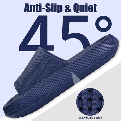 rosyclo Cloud Slippers for Women and Men, Pillow House Slippers Shower Shoes Indoor Slides Bathroom Sandals, Ultimate Comfort, Lightweight, Thick Sole, Non-Slip, Easy to Clean