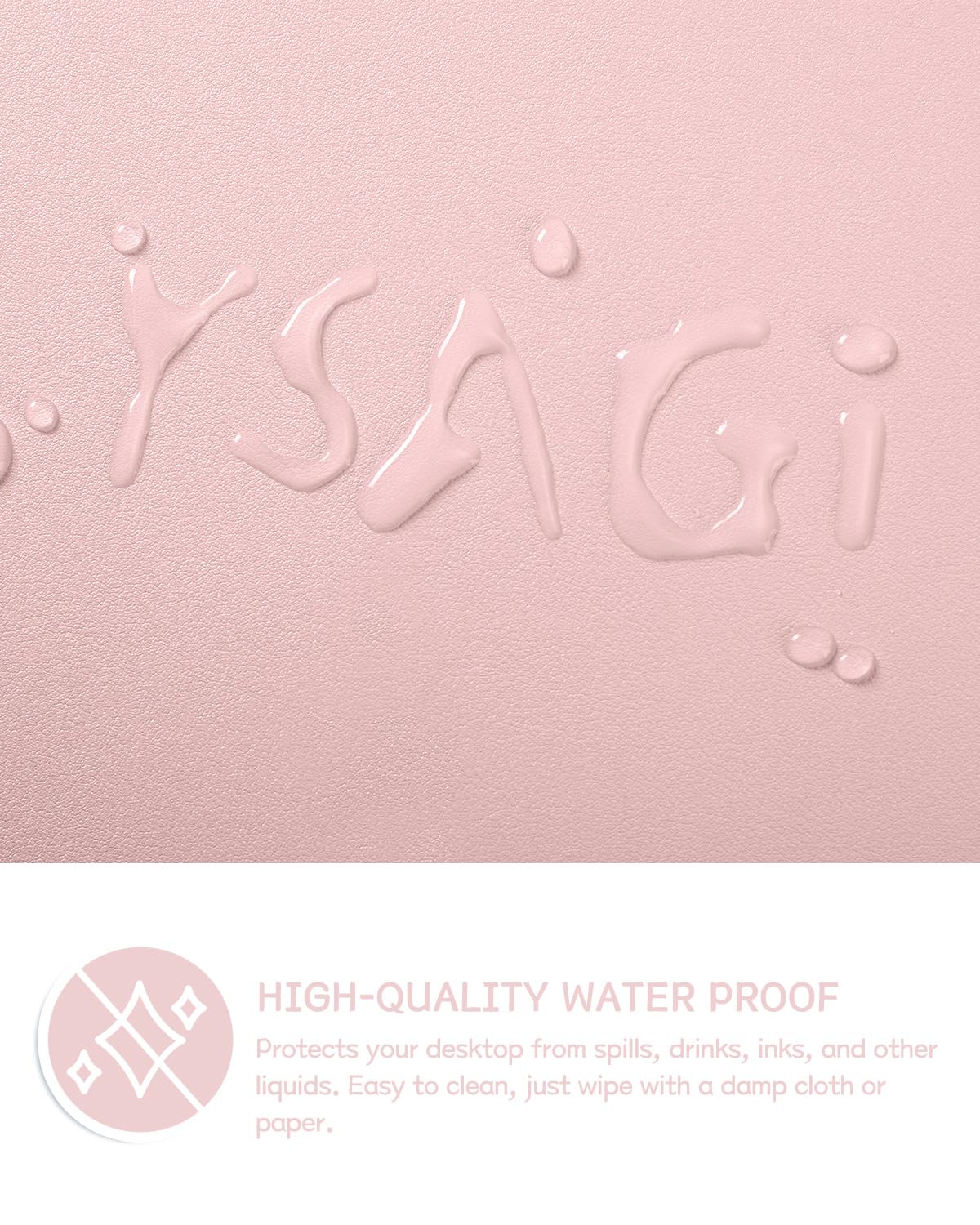 Non-Slip Desk Pad,Mouse Pad,Waterproof PVC Leather Desk Table Protector,Ultra Thin Large Desk Blotter, Easy Clean Laptop Desk Writing Mat for Office Work/Home/Decor(Pink, 23.6&quot; x 13.7&quot;)