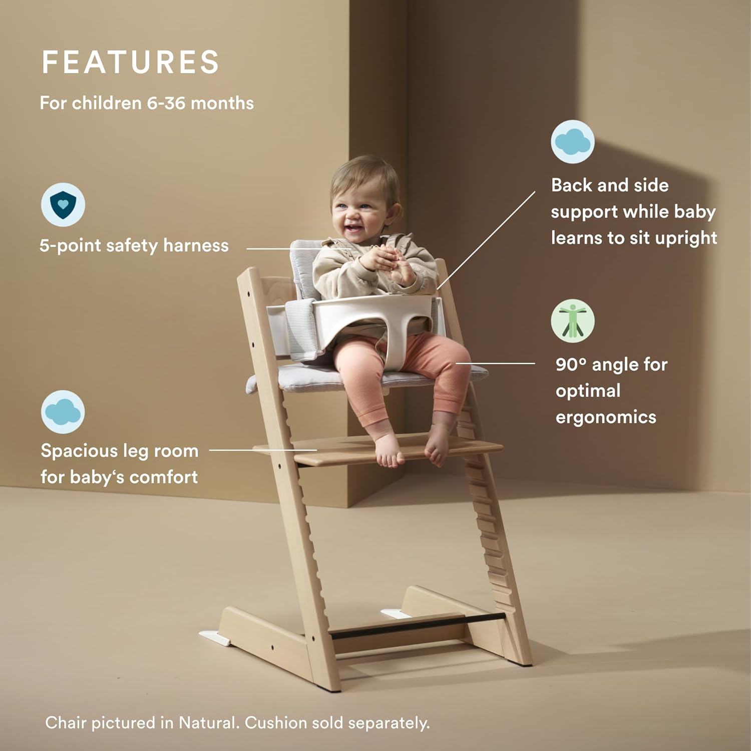 Tripp Trapp High Chair2 with Baby Set2 - Oak Natural