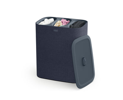 Joseph Joseph Tota - Trio 90-liter Laundry Hamper Separation Basket with lid, 3 Removable Washing Bags with Handles- Ecru