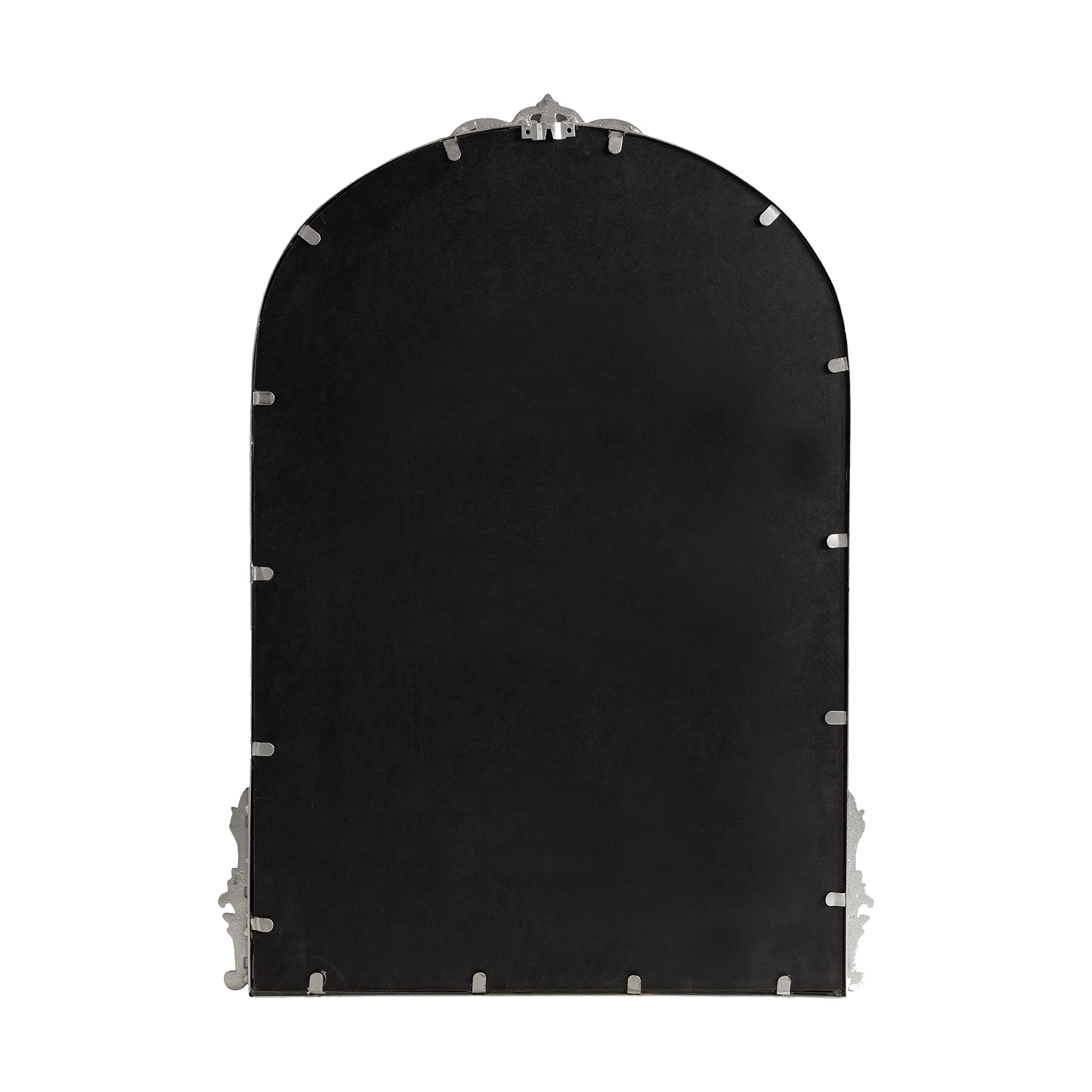 Kate and Laurel Myrcelle Traditional Arched Mirror, 25 x 33, Gold, Decorative Large Arch Mirror with Ornate Garland Detailing Along The Crown and Edges of The Frame