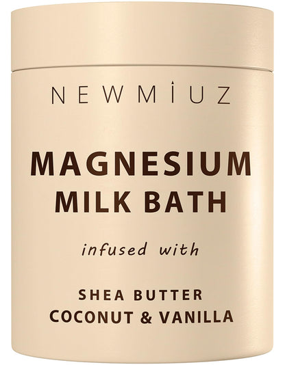 Creamy Magnesium Milk Bath Soak Powder Moisturize Soften Skin Coconut Vanilla Shea Butter Luxury Spa Bath Salt Mother&