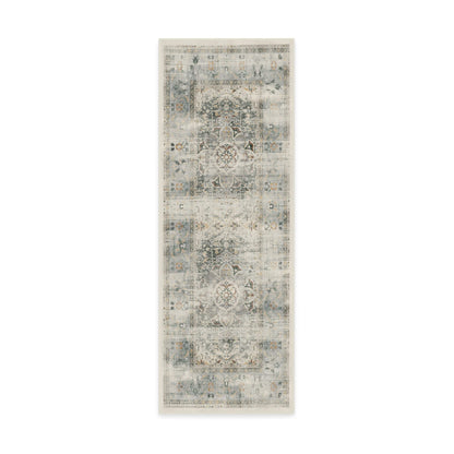 RUGGABLE – Sarrah Blue Quartz – Machine Washable Runner Rug – Pet &amp; Child Friendly – Stain &amp; Water Resistant – Non-Slip – 2.5&