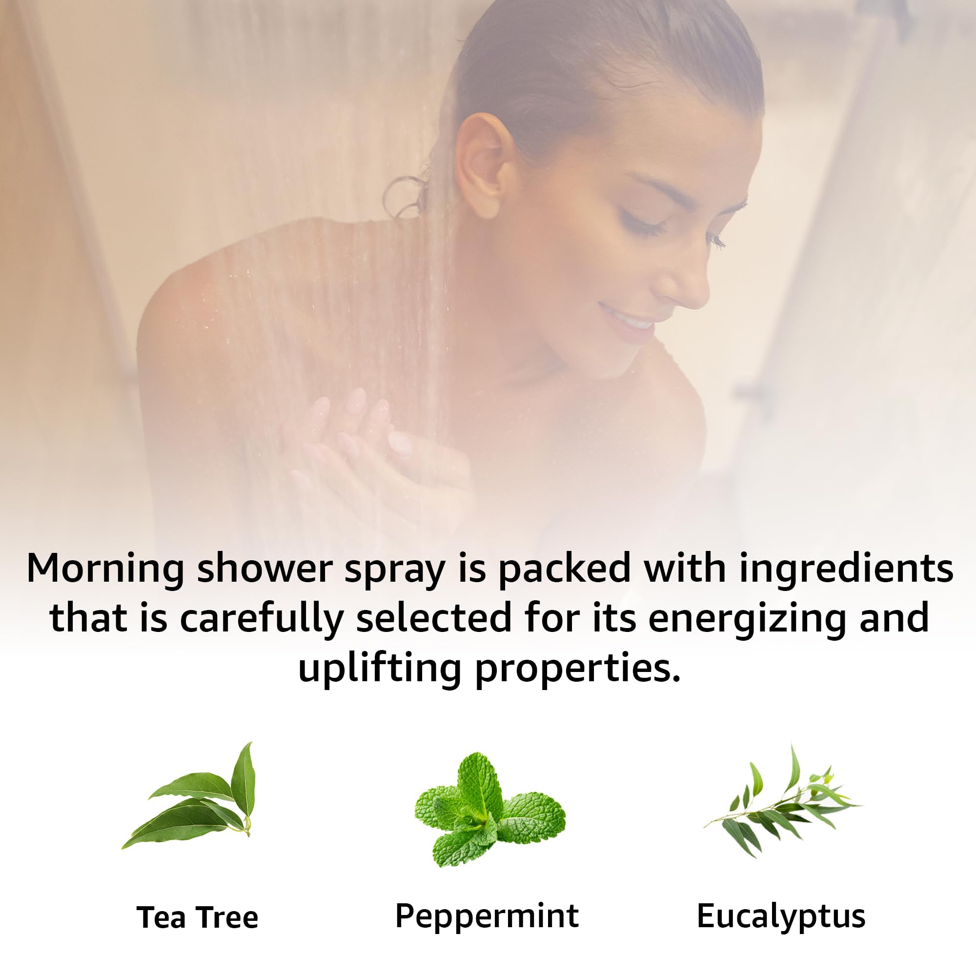 Energizing Shower &amp; Pillow Spray Peppermint Eucalyptus Tea tree Essential Oils Natural Fast Acting Aromatherapy Mist for Relaxation Calming Stress Clear Sinus Cooling Relief Luxury Self care Gift