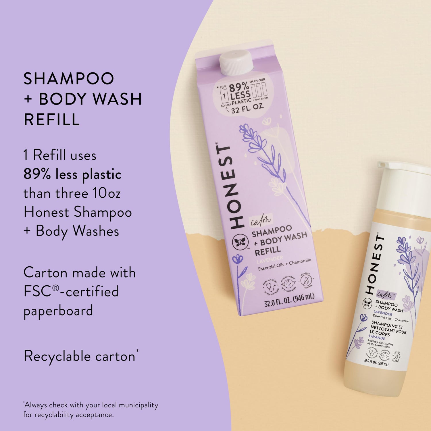 The Honest Company 2-in-1 Cleansing Shampoo + Body Wash | Gentle for Baby | Naturally Derived, Tear-free, Hypoallergenic | Fragrance Free Sensitive, 10 fl oz