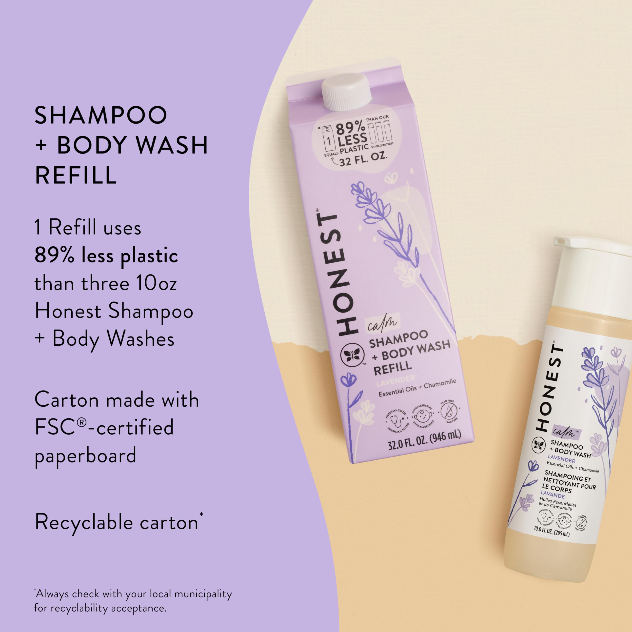 The Honest Company 2-in-1 Cleansing Shampoo + Body Wash | Gentle for Baby | Naturally Derived, Tear-free, Hypoallergenic | Fragrance Free Sensitive, 10 fl oz