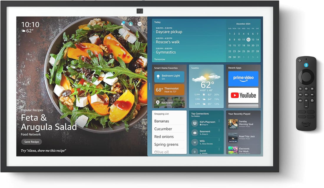 All-new Amazon Echo Show 15 | A stunning HD 15.6&quot; smart kitchen TV for home organization with Alexa