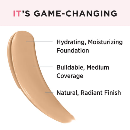 IT Cosmetics Your Skin But Better Foundation + Skincare - Hydrating Medium Buildable Coverage - Minimizes Pores &amp; Imperfections - Natural Radiant Finish - With Hyaluronic Acid - 1.0 fl oz