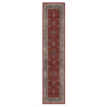 RUGGABLE – Verena Dark Wood – Machine Washable Runner Rug – Pet &amp; Child Friendly – Stain &amp; Water Resistant – Non-Slip – 2.5&
