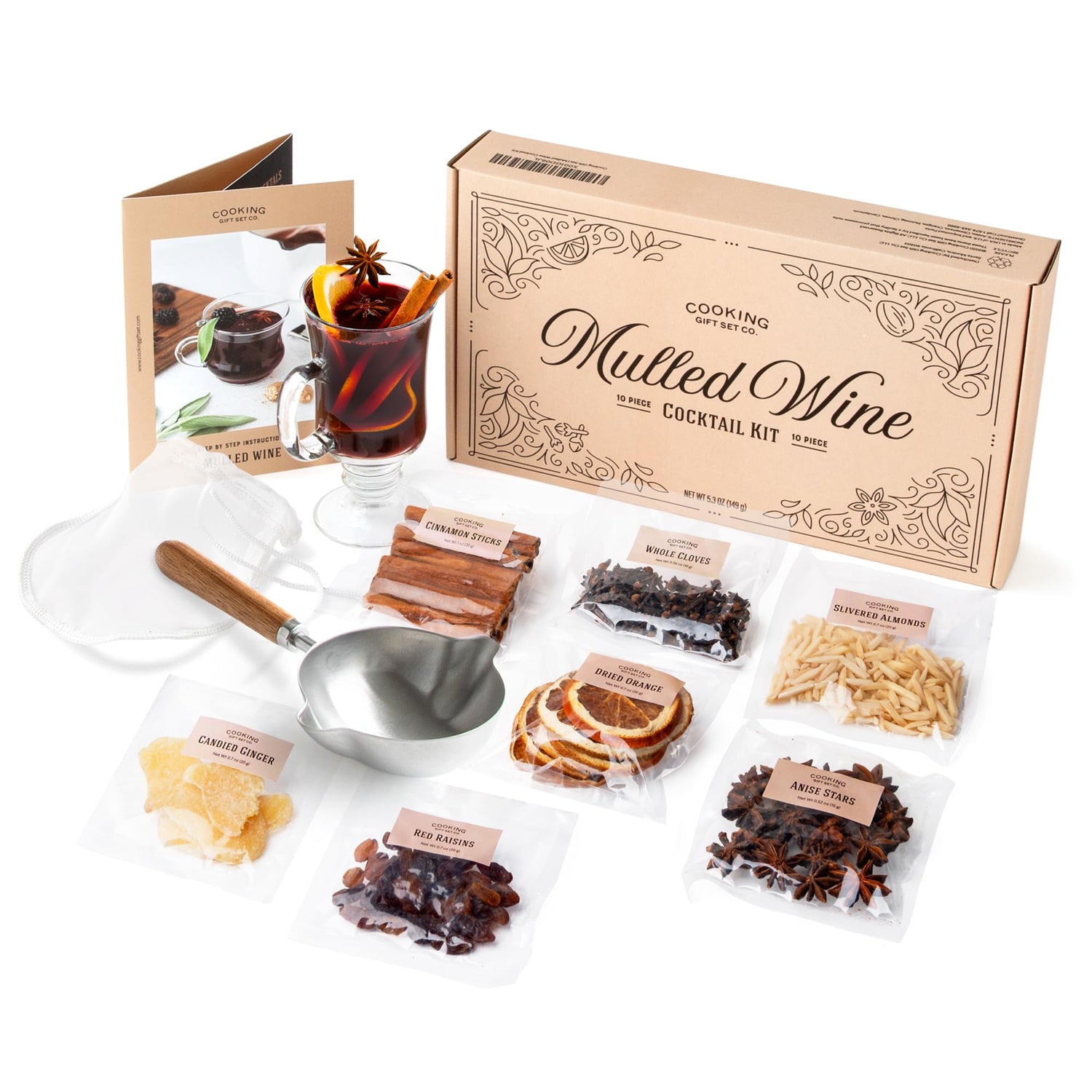 Cooking Gift Set Co. | Mulled Wine Gift Set | Unique Gifts Wine Accessories, Food &amp; Beverage Gifts, Cooking Gadgets Holiday Gifts, Wine Gifts for Women, Christmas Gift Ideas, Wine Making Kit
