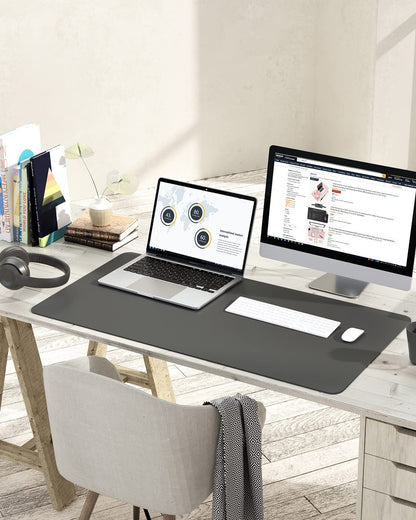 Non-Slip Desk Pad,Mouse Pad,Waterproof PVC Leather Desk Table Protector,Ultra Thin Large Desk Blotter, Easy Clean Laptop Desk Writing Mat for Office Work/Home/Decor(Pink, 23.6&quot; x 13.7&quot;)