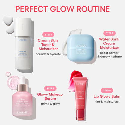 LANEIGE Glowy Makeup Serum: Makeup Primer, Hydrating Face Serum for Visbly Smooth &amp; Glowy Dewy Skin, Highlighting