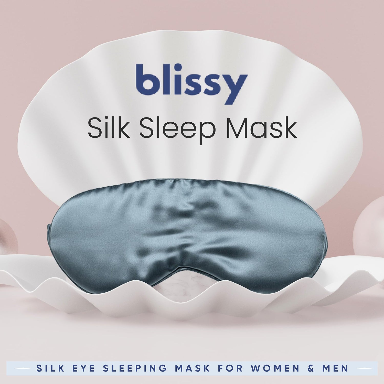 Blissy Silk Sleep Mask - Silk Eye Sleeping Mask for Women &amp; Men for Total Blackout - Silk Eye Mask - 100% Pure Mulberry Silk, 22 Momme 6a Fibers - Blindfold Silk Sleep Mask Side Sleeper Eye Cover