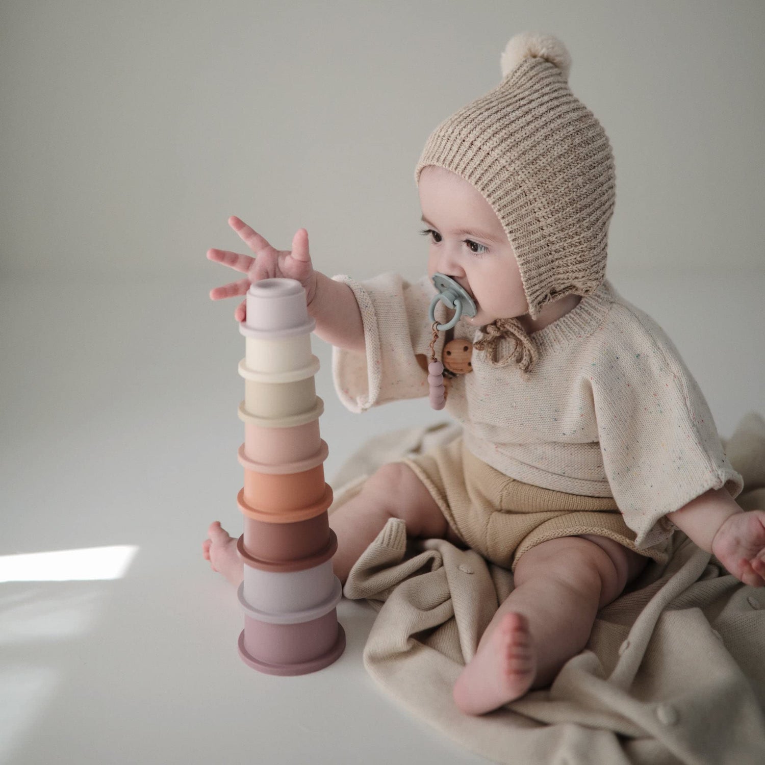 mushie Stacking Cups Toy | Made in Denmark (Original)