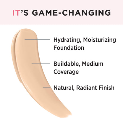 IT Cosmetics Your Skin But Better Foundation + Skincare - Hydrating Medium Buildable Coverage - Minimizes Pores &amp; Imperfections - Natural Radiant Finish - With Hyaluronic Acid - 1.0 fl oz