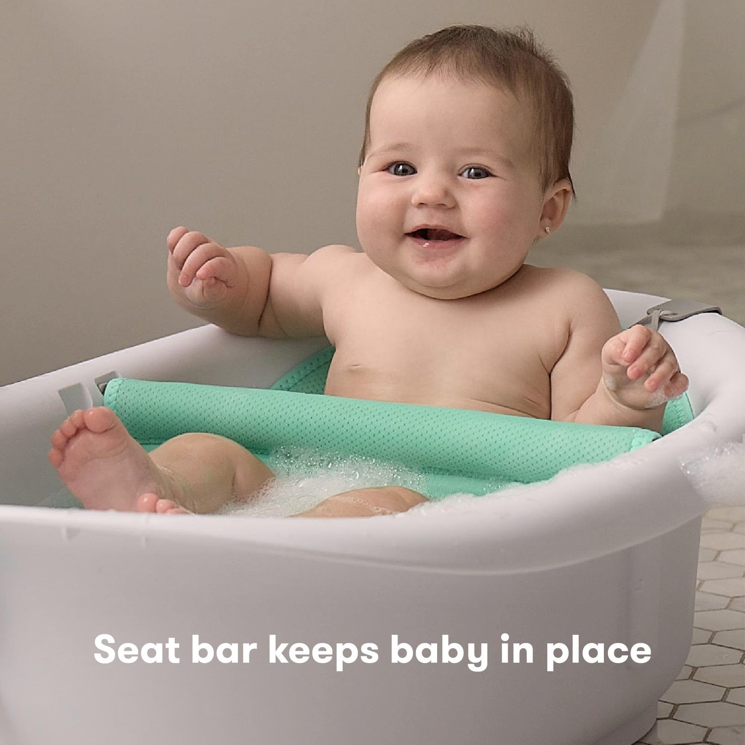 Frida Baby 4-in-1 Grow-with-Me Baby Bathtub, Baby Tub for Newborns to Toddler with Removable Bath Seat &amp; Backrest for Bath Support in Tub