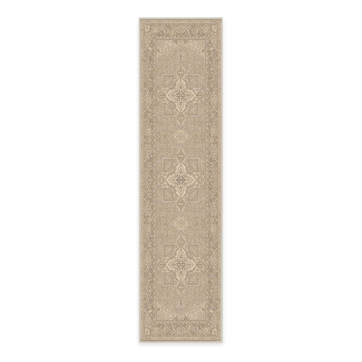 RUGGABLE Maral Heriz Washable Rug - Perfect Vintage Area Rug for Living Room Bedroom Kitchen - Pet &amp; Child Friendly - Stain &amp; Water Resistant - Creme 3&