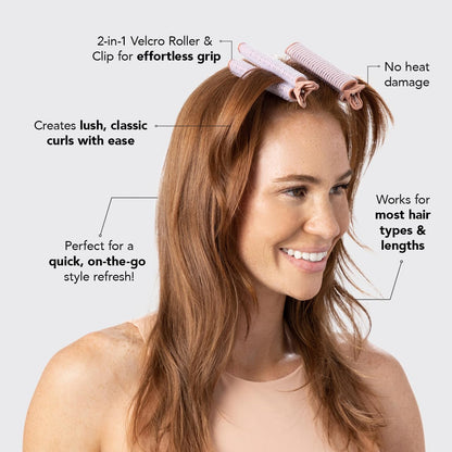 Kitsch Instant Volumizing Hair Clips for Women - Roller Clips for Volume, Curls &amp; Root Lift on All Hair Types | Easy to Use | 2 Pcs