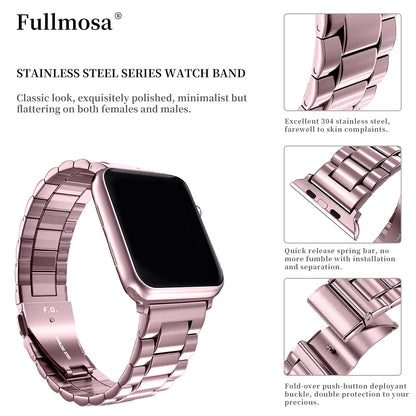 Fullmosa Compatible with Apple Watch Band 49mm 45mm 44mm 42mm 41mm 40mm 38mm, Stainless Steel iWatch Band with Case Compatible for Apple Watch Ultra 2 Ultra Series 10 9 8 7 6 5 4 3 2 1&amp;iWatch SE