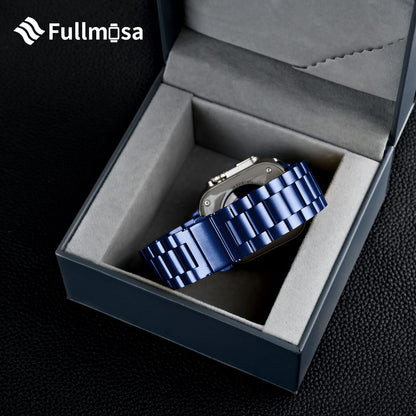Fullmosa Compatible with Apple Watch Band 49mm 45mm 44mm 42mm 41mm 40mm 38mm, Stainless Steel iWatch Band with Case Compatible for Apple Watch Ultra 2 Ultra Series 10 9 8 7 6 5 4 3 2 1&amp;iWatch SE