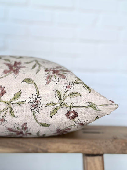 Pillow Cover 100% Linen 20 x 20 inches Double Sided Block Print with Zipper for Easy Removal Home Decor Shabby Chic Farmhouse Neutral Decorative Sofa Couch Accent (Plaid White Grey)
