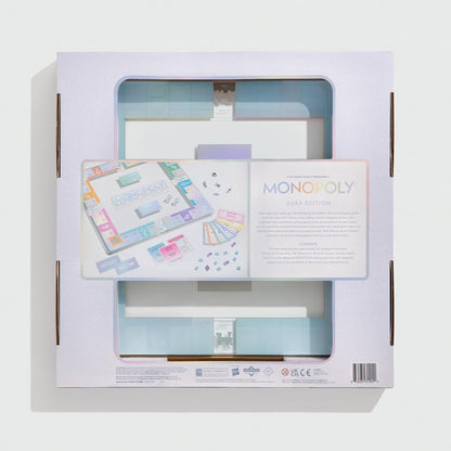 WS Game Company Monopoly Aura Edition with Tempered Glass Game Board