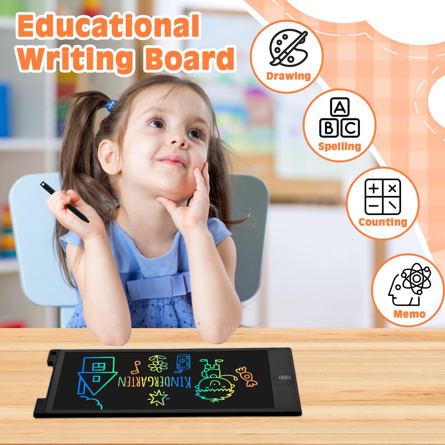 cimetech 2 Pack LCD Writing Tablet for Kids Toys, Colorful Drawing Tablet Doodle Board Writing Pad for Toddler Gifts, Kids Travel Essentials, Christmas Stocking Stuffers for 3-12 Years Boys Girls