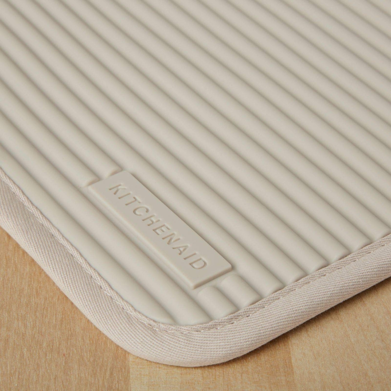 KitchenAid Ribbed Soft Silicone Water Resistant Pot Holder Set, Milkshake , 2 Piece Set, 7&quot;x9&quot;